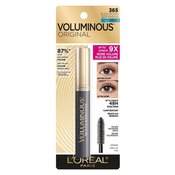L'Oréal Paris Voluminous Original Waterproof Mascara - Black Brown - Each (Pack of 1)