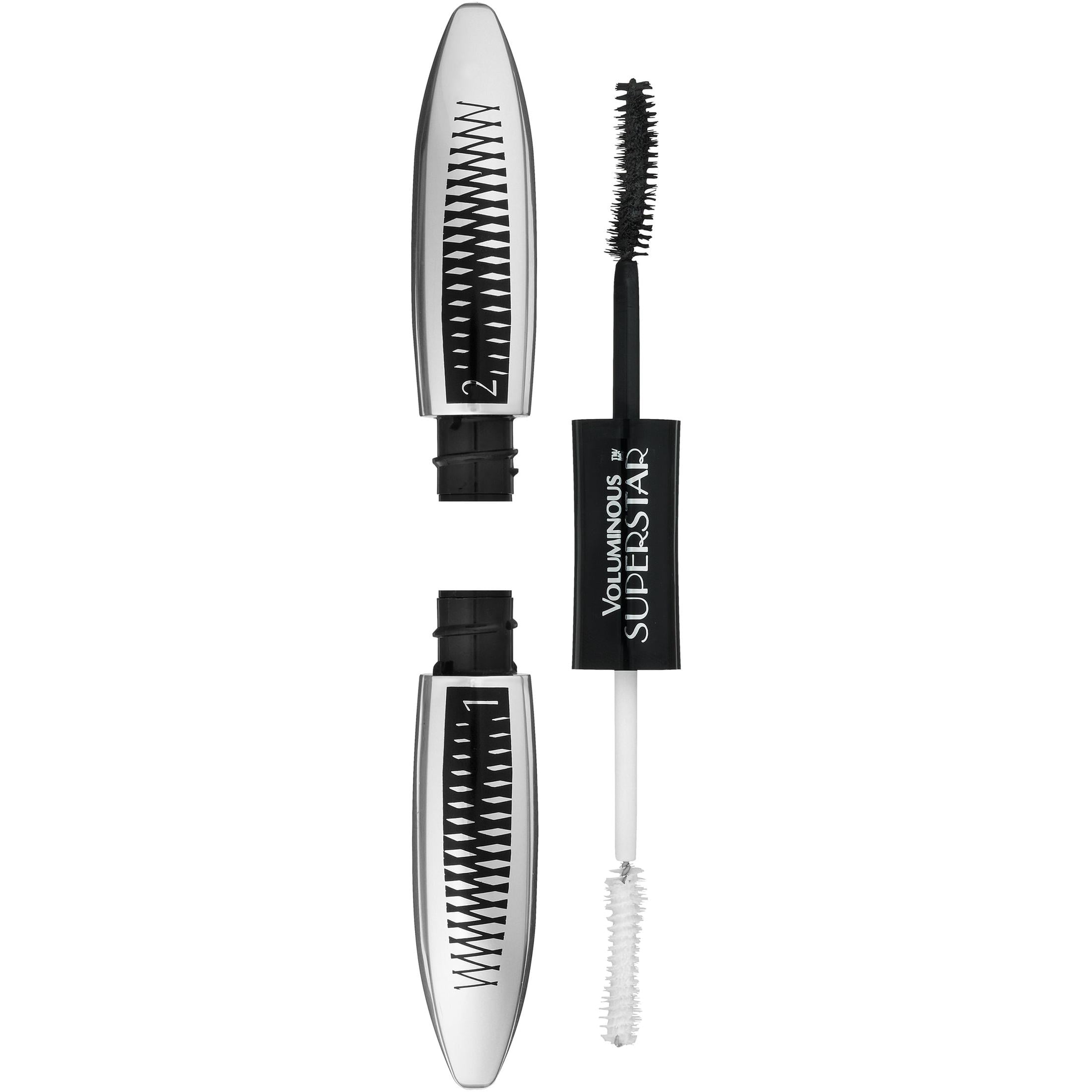 L'Oréal Paris Voluminous Superstar Washable Mascara, Blackest Black, 0.41  Fl Oz, image size:2200x2200