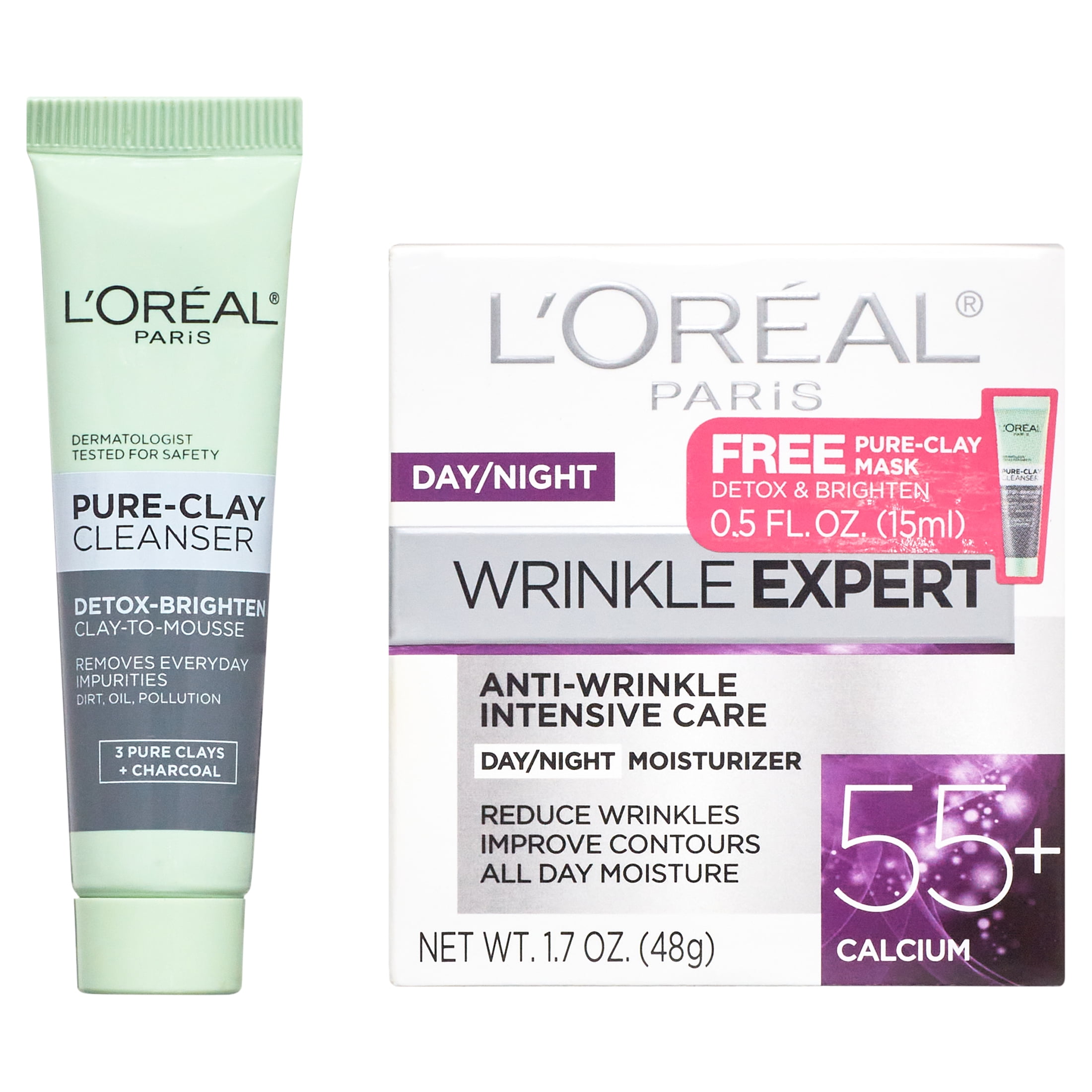 L'Oréal Paris Wrinkle Expert Moisturizer for Ages 55+, 1.7 Oz.