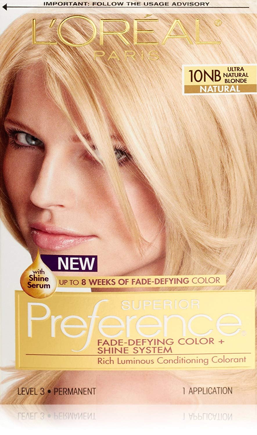 L'Oral Paris Superior Preference Permanent Hair Color, 10NB Ultra Natural Blonde