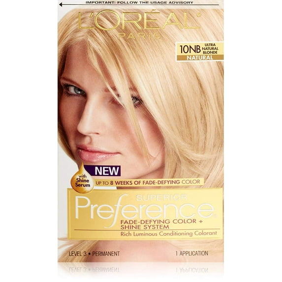 L'Oral Paris Superior Preference Permanent Hair Color, 10NB Ultra Natural Blonde