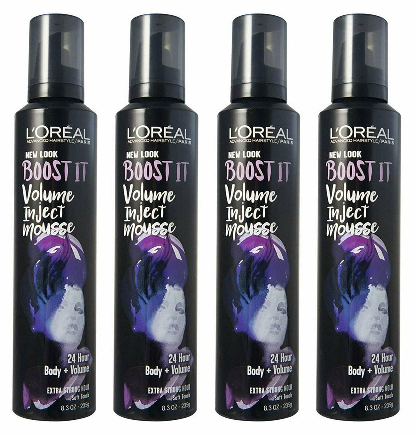 L'Oreal Advanced Hairstyle Boost It Volume Inject Mousse, Extra Strong ...