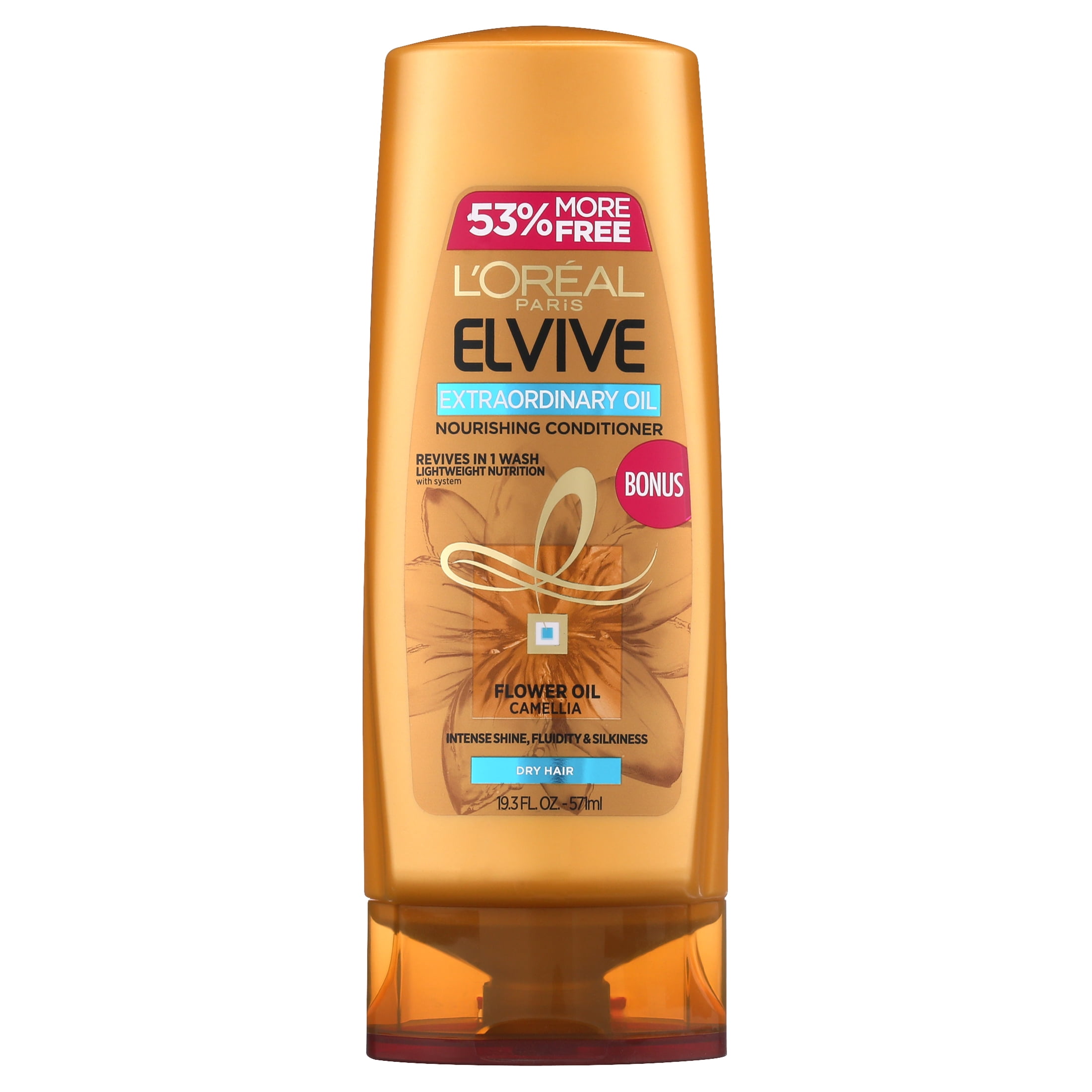 L'Oreal Elvive Color Extraordinary Oil Nourishing Conditioner with Flower Oil, 19.3 fl oz