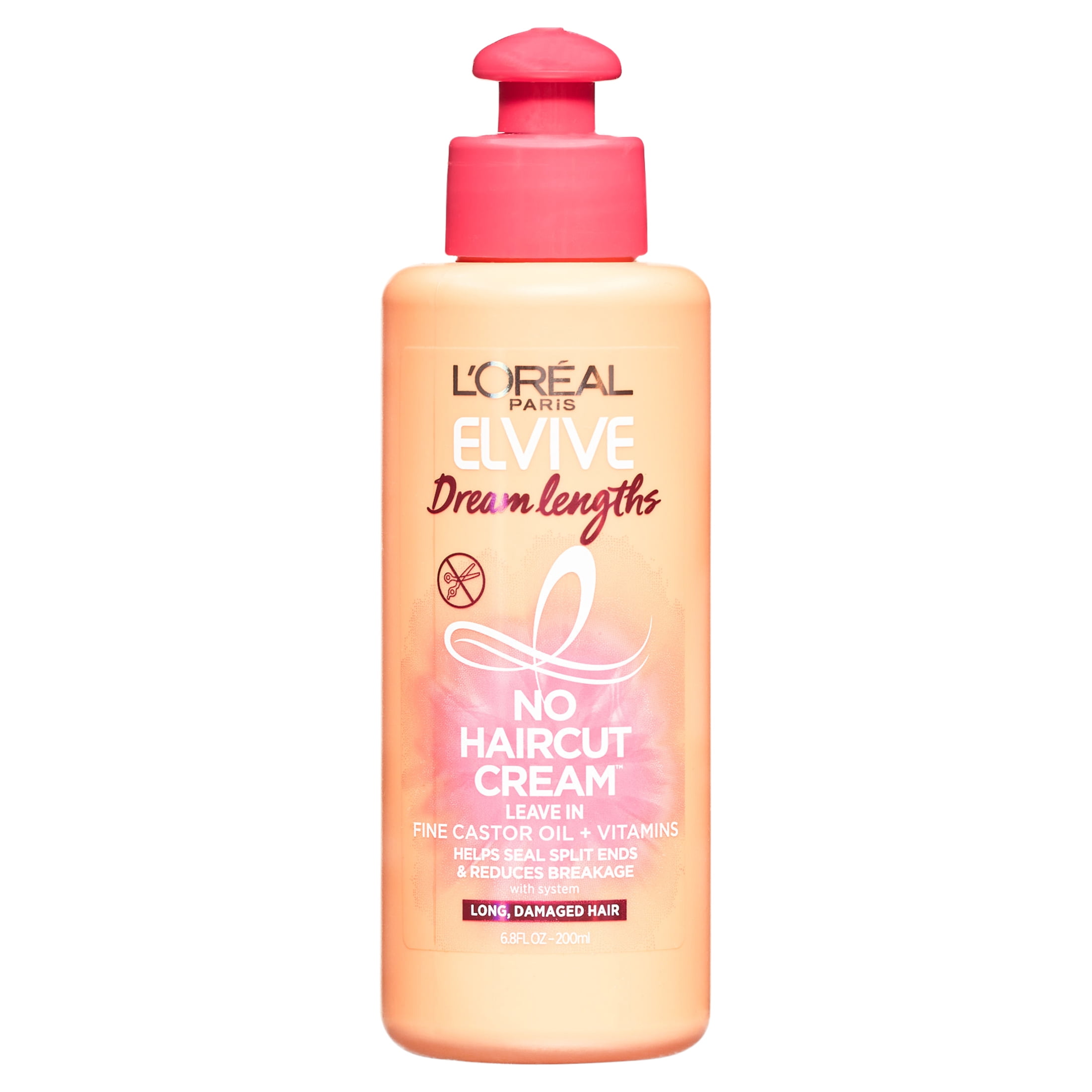 L'Oreal Elvive Dream Lengths No Haircut Cream Leave in Conditioner, 6.8 fl  oz