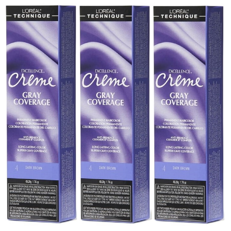 L'Oreal Excellence Creme 4 Dark Brown Permanent Hair Color HC