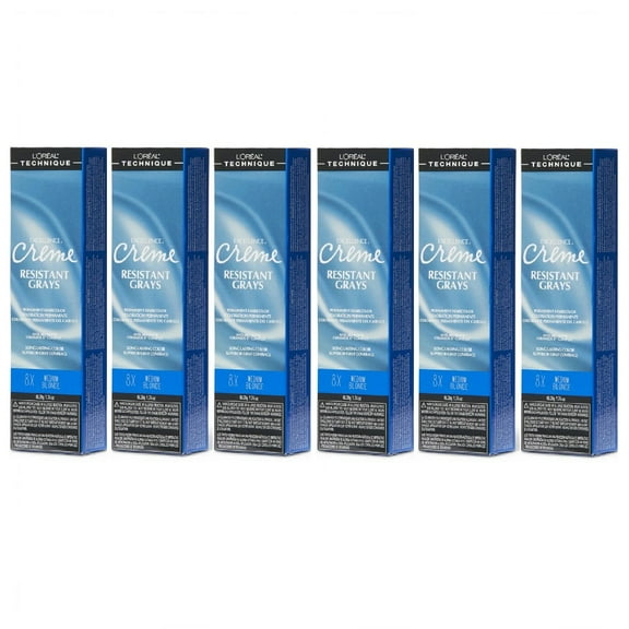 L'Oreal Excellence Creme 8X Medium Blonde Grays Resistant HC-06235 (6 Pack)