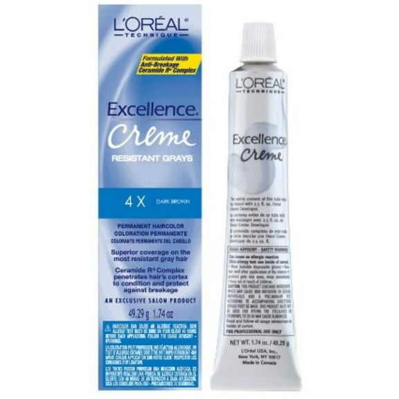 L'Oreal Excellence Creme Resistant 4X Dark Brown, 1.74 oz - (Pack of 2)
