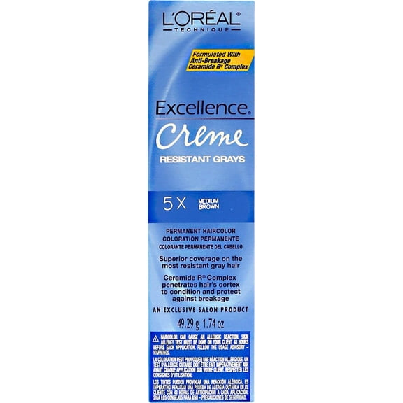 L'Oreal Excellence Creme Resistant 5X Medium Brown, 1.74 oz