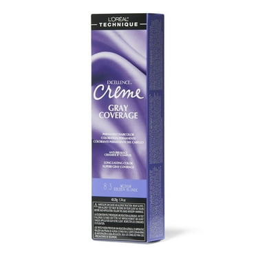 L'Oreal Excellence Gray Coverage Permanent Creme 8.3 Medium Golden Blonde 1.74 oz