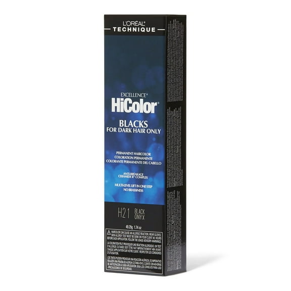 L'Oreal Excellence HiColor Blacks H21 Black Onyx 1.74 oz, Pack of 1, 2 Packs