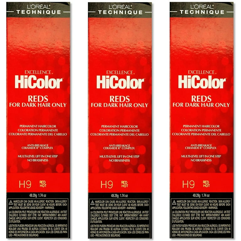 【美品】紅牙air N610MB TG L'Oreal Excellence HiColor H9 Red Hot Hair Color, Permanent Tint