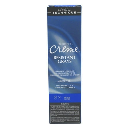 L'Oreal Excellence Resistant Gray Permanent Creme Haircolor Color : 8X Medium Blonde