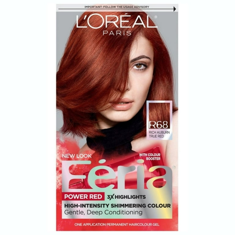 L'Oreal Feria High Intensity Shimmering Color, [R68] Rich Auburn