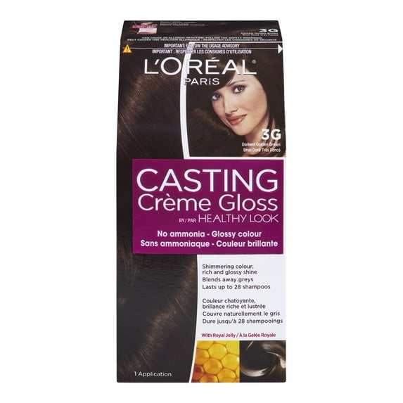 L'Oreal Healthy Look Creme Gloss Hair Color, 3G Darkest Golden Brown