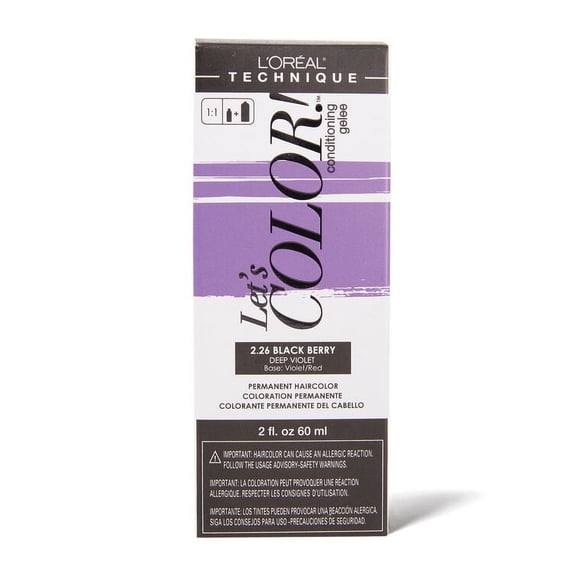 Loreal Lets Color 2.26 Black Berry Deep Violet Permanent Haircolor, 2 Oz