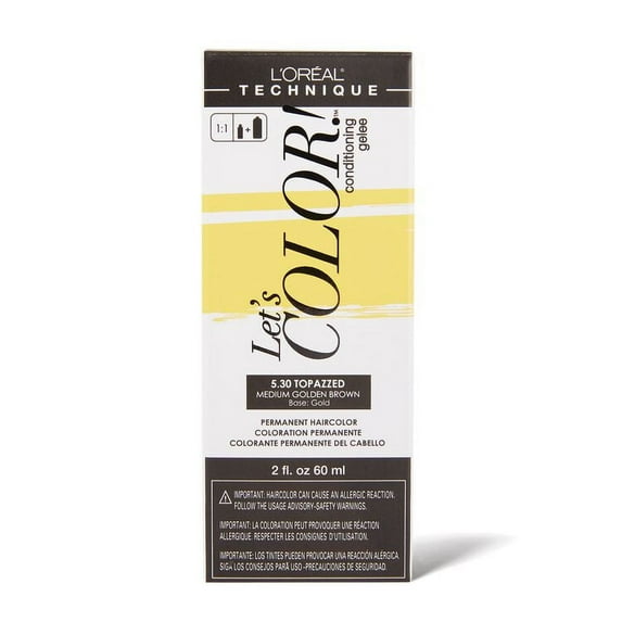 L'Oréal Technique Let's Color! 5.30 Topazzed – Medium Golden Brown – 2 oz