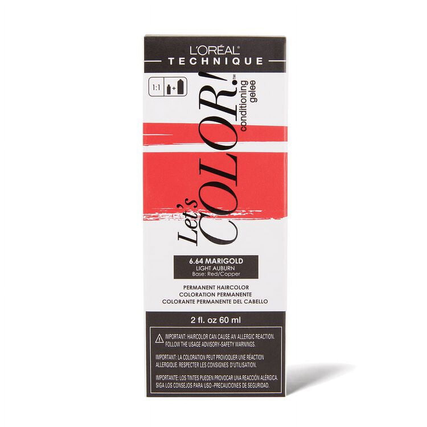 L'Oréal Technique Let's Color! 6.64 Marigold – Light Auburn – 2 oz