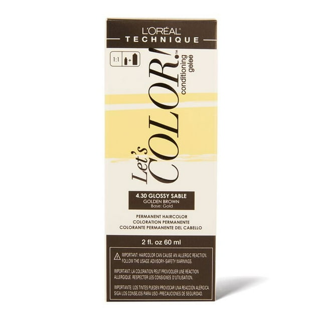 L'Oreal Lets Color 4.30 Glossy Sable, 2 Oz.,Pack of 12