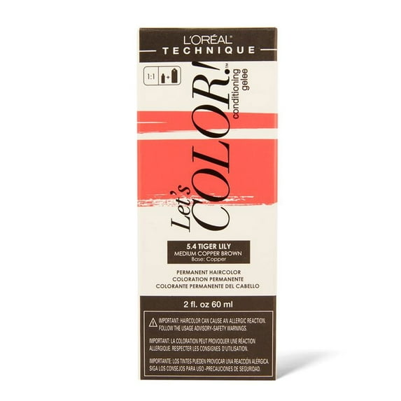 L'Oreal Lets Color 5.4 Tiger Lily, 2 Oz.,Pack of 6