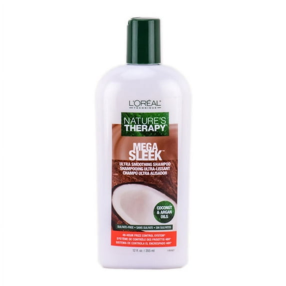 L'Oreal Nature's Therapy Mega Sleek Ultra Smoothing Shampoo (Size : 12 oz)