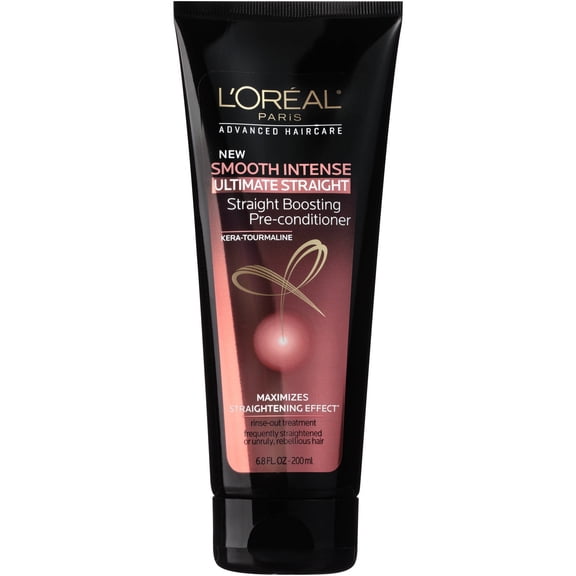 L'Oreal Paris Advanced Haircare Smooth Intense Ultimate Straight Boosting Pre-Conditioner, 6.8 fl oz