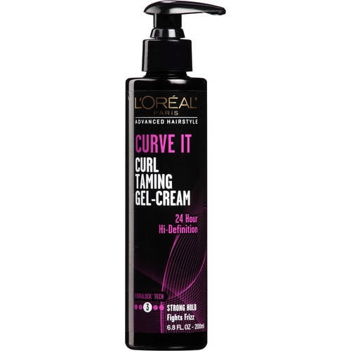 L'Oreal Paris Advanced Hairstyle CURVE IT Curl Taming Gel Cream, 6.8 Fl Oz