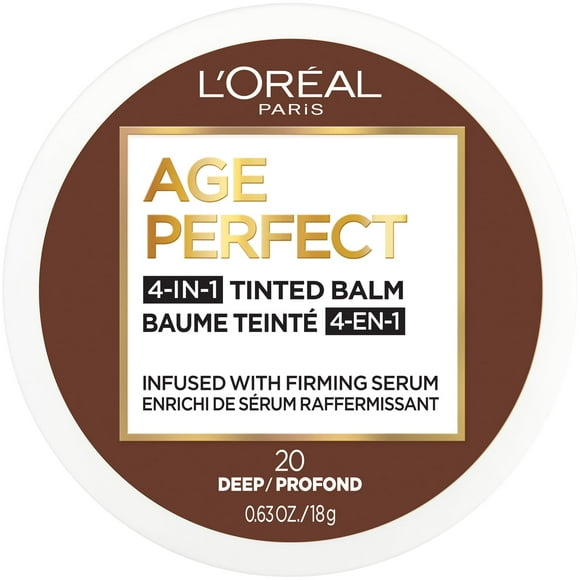L'Oreal Paris Age Perfect Balm Foundation Makeup, D20 Deep, 0.609 fl oz