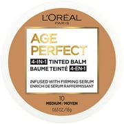 LOreal Paris Age Perfect Balm Foundation Makeup, M10 Medium, 0.609 fl oz