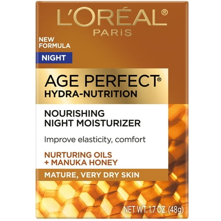 L'Oreal Paris Age Perfect Hydra Nutrition Night Balm, Firming Moisturizer, 1.7 oz