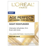 L'Oreal Paris Skin Care Age Perfect Night Cream, Anti-Aging Face Moisturizer with Collagen Peptides + Niacinamide, 2.5oz
