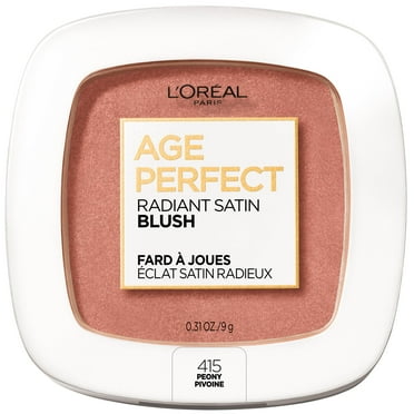 L'Oreal Paris Age Perfect Radiant Satin Blush with Camellia Oil, Peony, 0.31 oz.