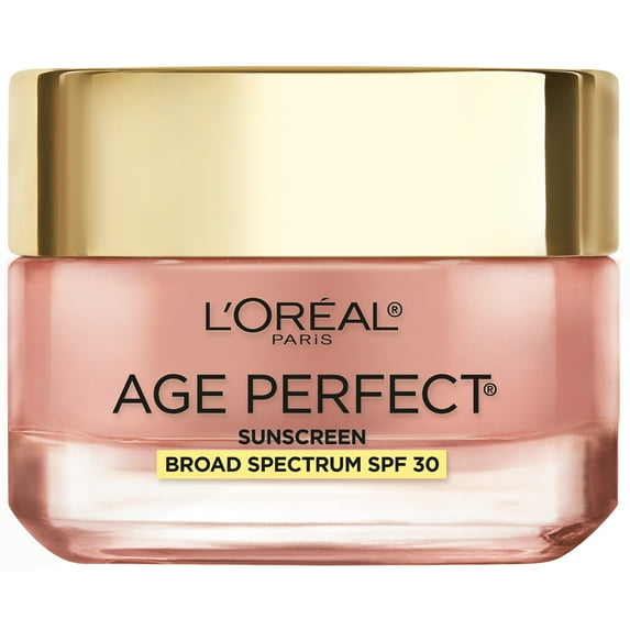 L'Oreal Paris Age Perfect Rosy Tone Sunscreen Cream Broad Spectrum for Face, SPF 30, 1.7 oz