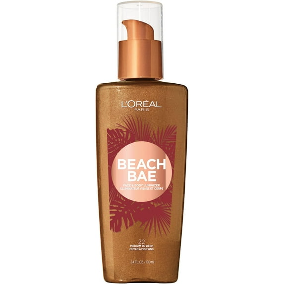 L'Oreal Paris Beach Bae Summer Belle Liquid Foundation Makeup, 22 Medium To Deep, 1 fl oz