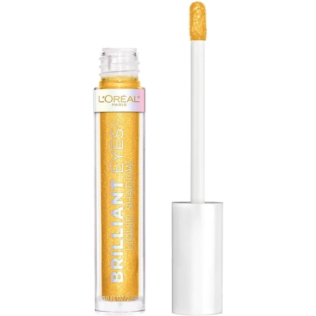 L'Oreal Paris Brilliant Eyes Shimmer Liquid Eye Shadow Makeup, Crown Gold