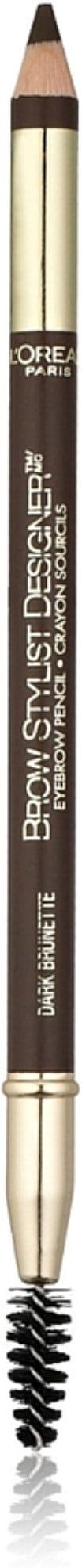 L'Oreal Paris Brow Stylist Designer Eyebrow Pencil, Dark Brunette [315] 0.045 oz (Pack of 4)