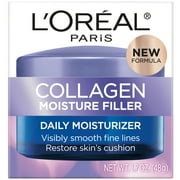 LOreal Paris Collagen Moisture Filler Face Cream, Anti-Aging Face Moisturizer, Non-Greasy Skin Care Formula for Up to 48HR Hydration, 1.7oz