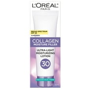 L'Oreal Paris Collagen Moisture Filler Hydrating Moisturizer, All Skin Types, SPF 30, 1.7 fl oz