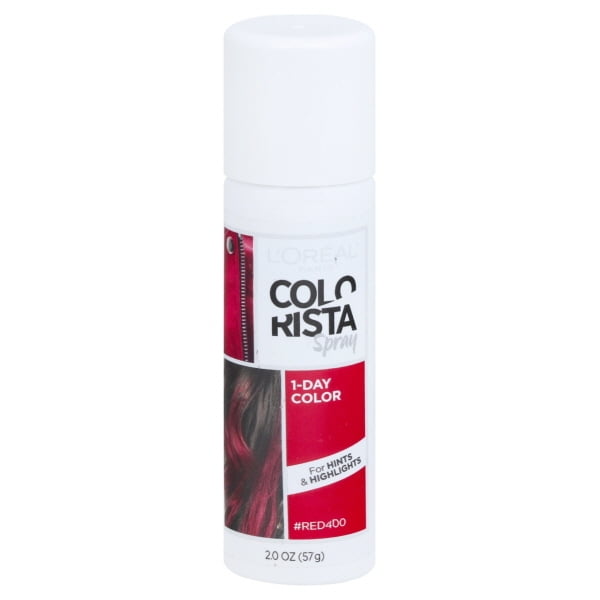 LOreal Paris Colorista 1 Day Hair Color Spray, 400 Red, 2 oz