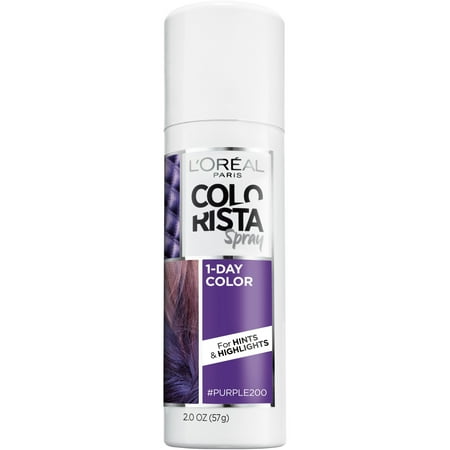 L'Oreal Paris Colorista Spray Temporary Hair Color, Purple, Aerosol, 2 oz