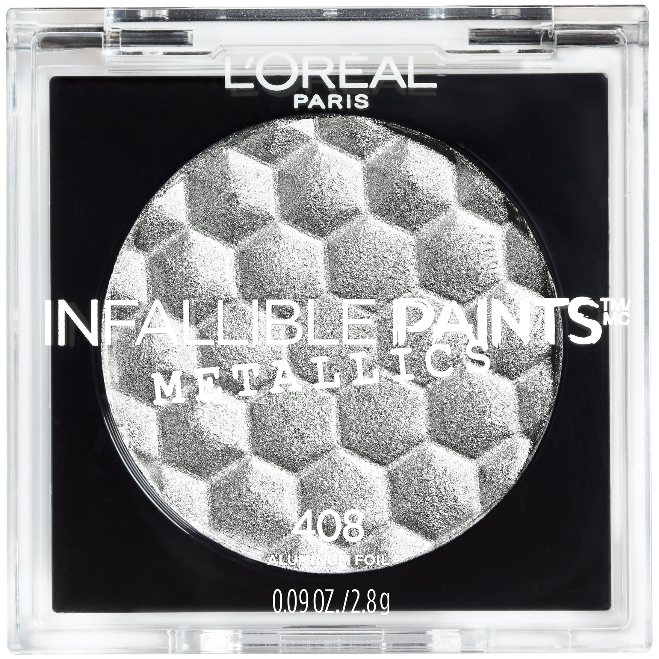 L'Oréal Paris Infallible Paints Metallic Eyeshadow, Aluminum Foil 408, 0.09 oz