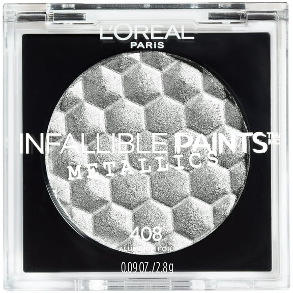 L'Oréal Paris Infallible Paints Metallic Eyeshadow, Aluminum Foil 408, 0.09 oz