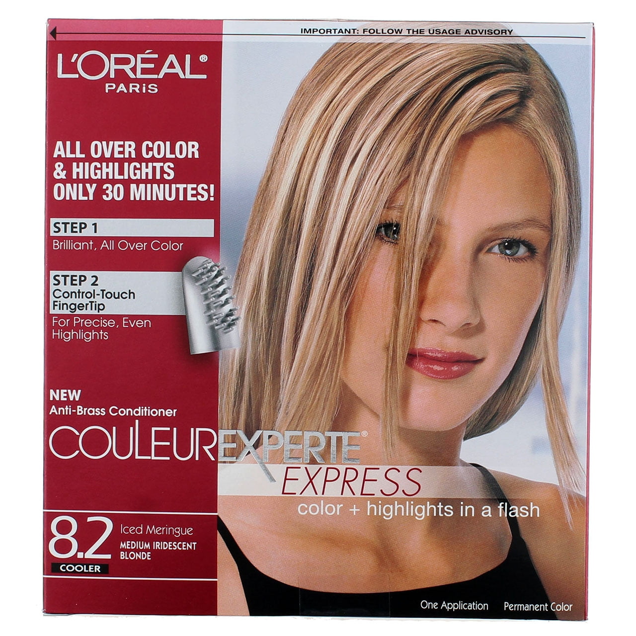 L'Oreal Paris Couleur Experte Express Hair Color + Highlighter, Medium Iridescent Blonde 8.2 (3 pack) (Bundle)
