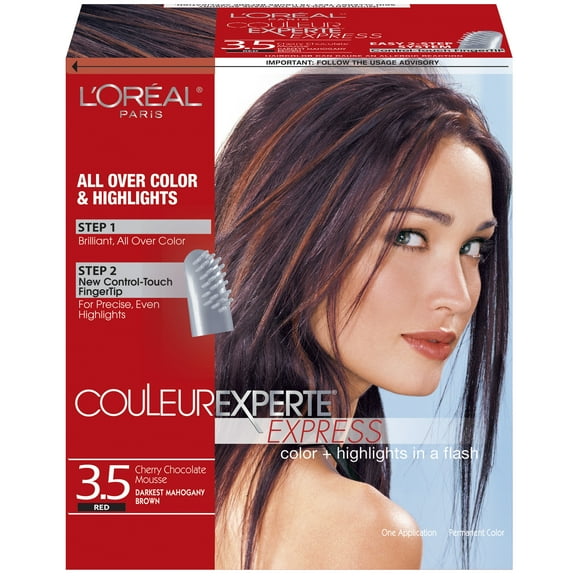 L'Oreal Paris Couleur Experte Hair Color, Dark Mahogany Brown - Chocolate Mousse, 1 Kit
