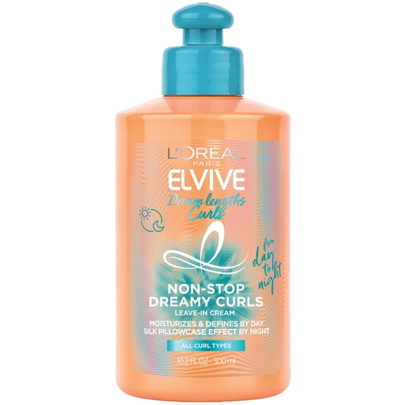 L'Oreal Paris Elvive Color Dream Length Curls Moisturizing Leave in Cream, Curly Hair, 10.2 fl oz