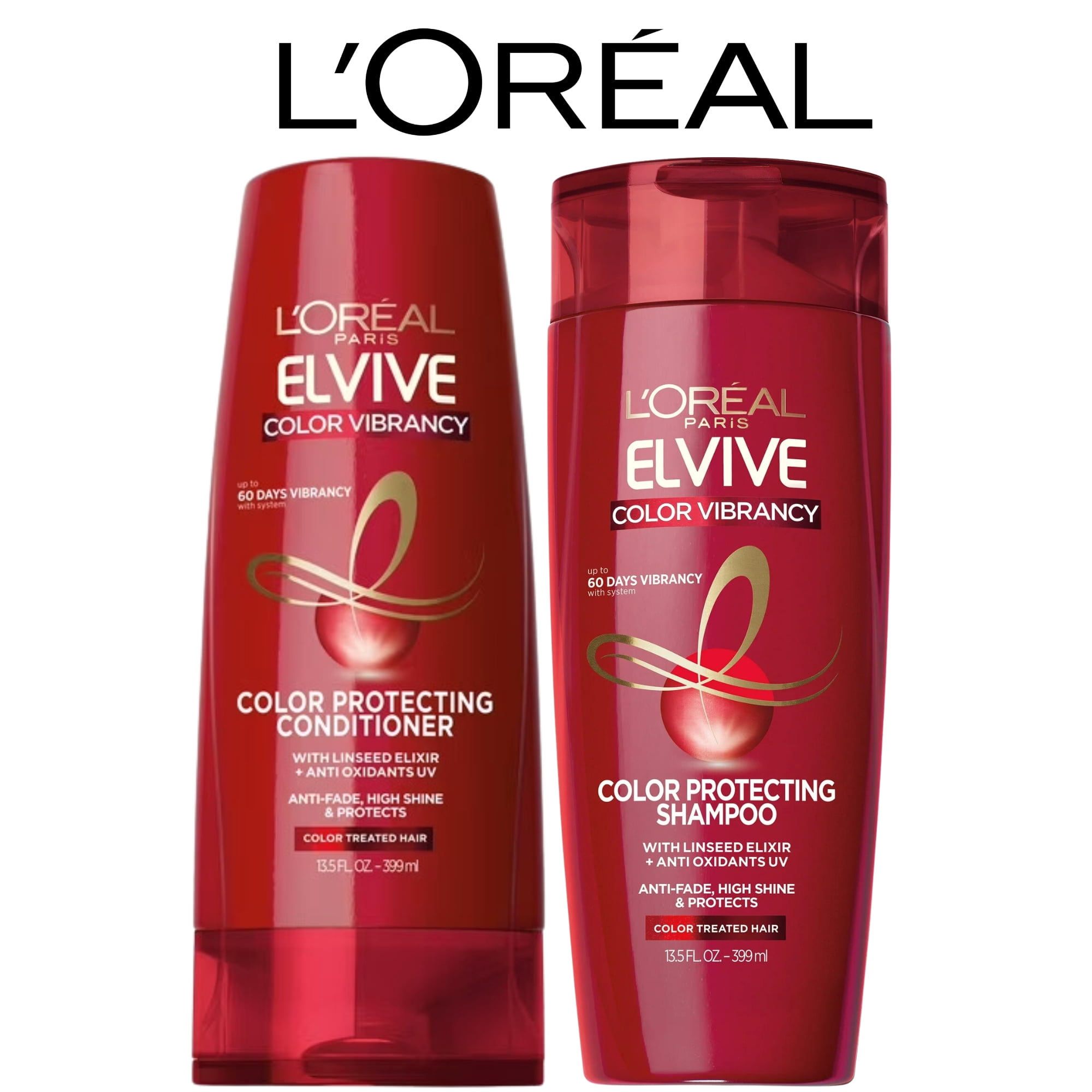 L'Oreal Paris Elvive Color Vibrancy Color Treated, Protecting Shampoo + Conditioner, Set of 2
