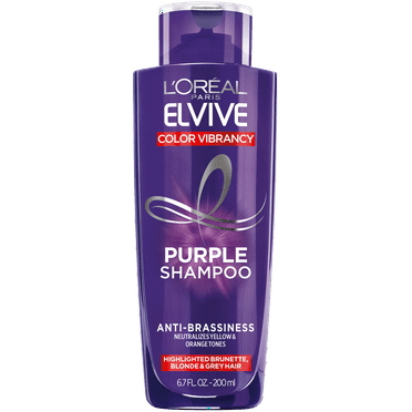 L'Oreal Paris Elvive Color Vibrancy Nourishing Purple Shampoo, Color Treated Hair, 6.7 fl oz