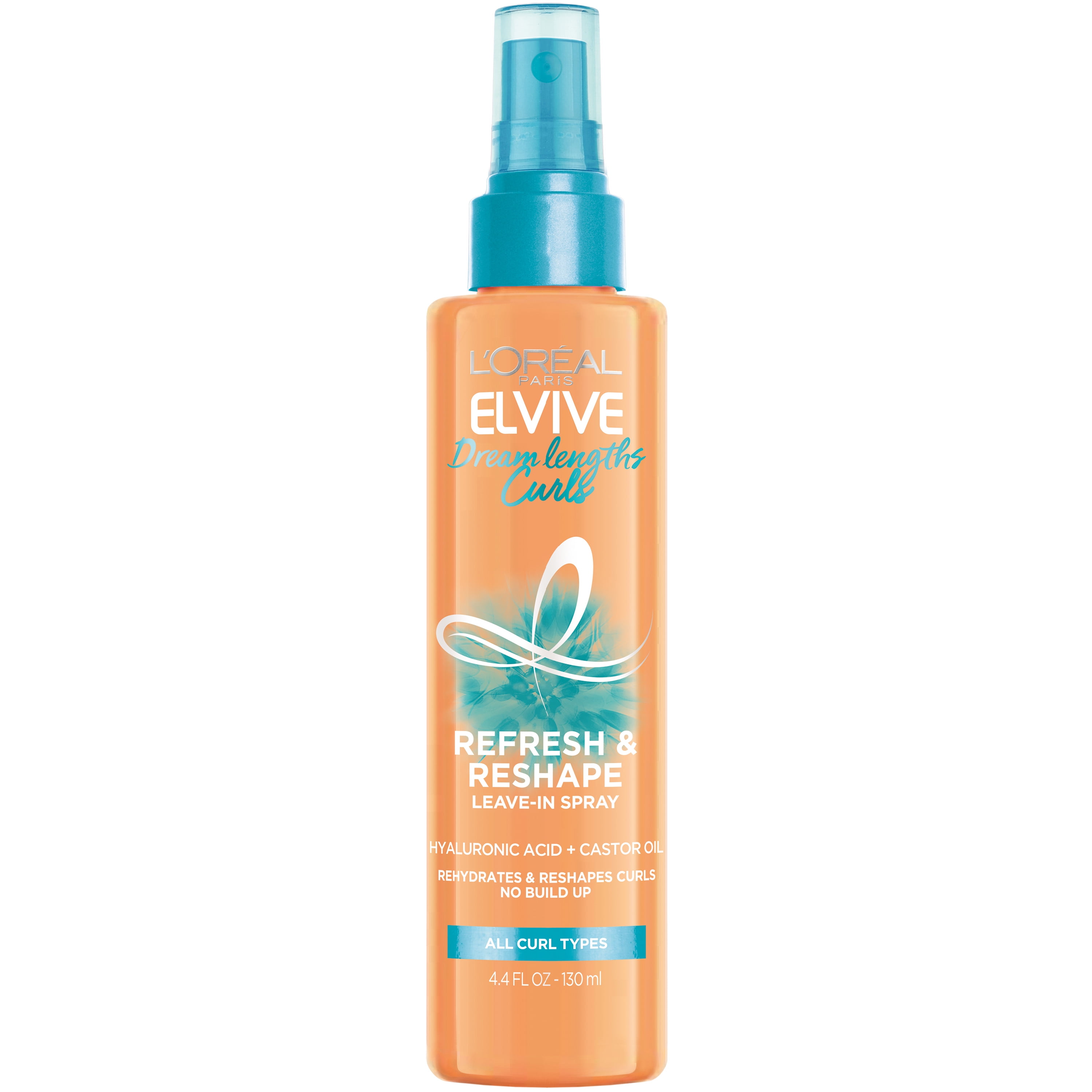 L Oreal Paris Elvive Curl Enhancing Curly Hair Leave in Spray Hyaluronic Acid Castor Oil 4.4 fl oz Walmart