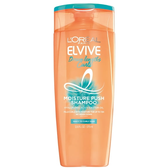 L'Oreal Paris Elvive Dream Lengths Curls Moisture Push Shampoo, Paraben-Free, 12.6 fl. oz.