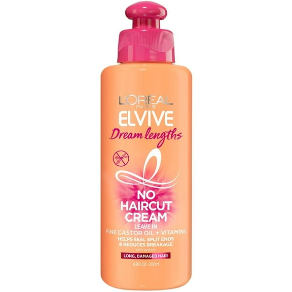 L’Oréal Paris Elvive Dream Lengths No Haircut Cream Leave In Conditioner, 6.8 Fl. Oz.