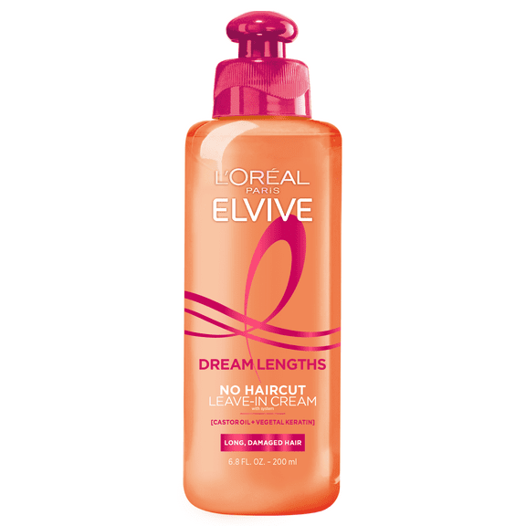 L'Oreal Paris Elvive Dream Lengths No Haircut Cream Leave in Conditioner, 6.8 fl oz
